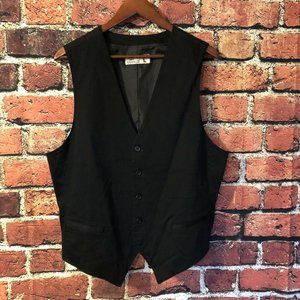 Mens Target Utility Size Large Black V Neck Button Down Vest